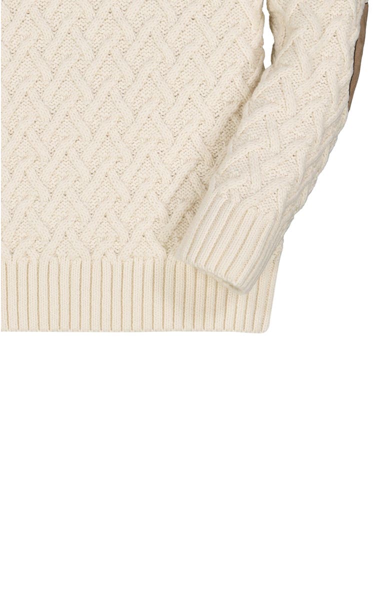 Hope & Henry Boys' Organic Shawl Collar Sweater, Kids, Alternate, color, Ivory Herringbone Cable