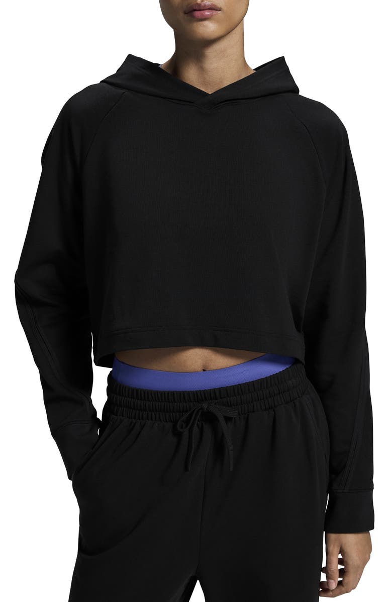 On Studio Crop Hoodie, Main, color, Black