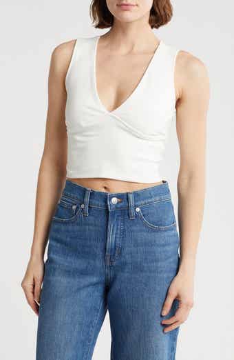 Love By Design Jade Deep V-Neck Crop Top