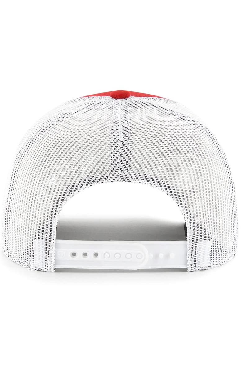 '47 Men's '47  Scarlet/White Ohio State Buckeyes College Football Playoff 2024 National Champions Team Trucker Adjustable Hat, Alternate, color, 