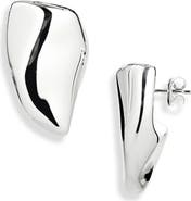 Bottega Veneta Small Prisma Sterling Silver Earrings