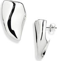 Bottega Veneta Small Prisma Sterling Silver Earrings