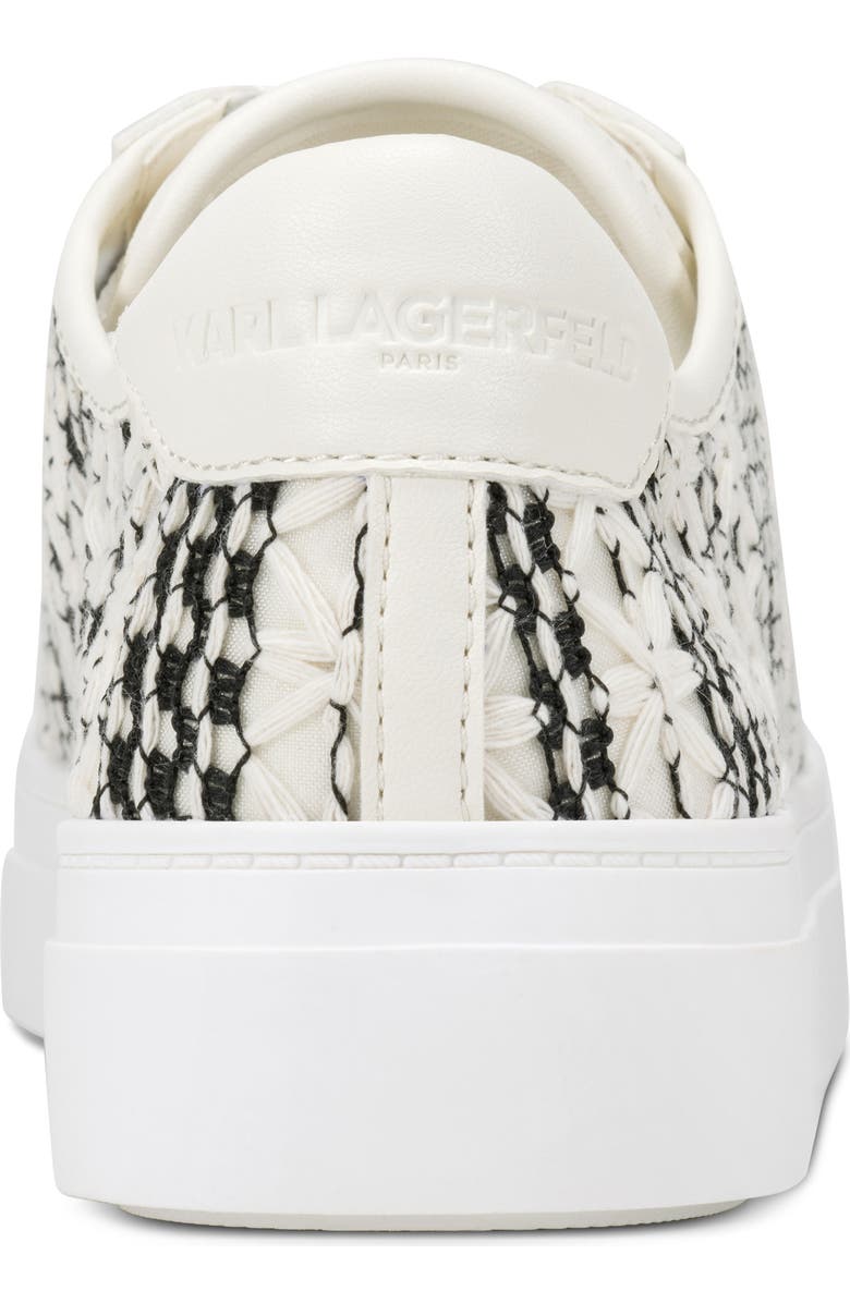KARL LAGERFELD PARIS Caelan Crochet Sneaker, Alternate, color, Black/ White