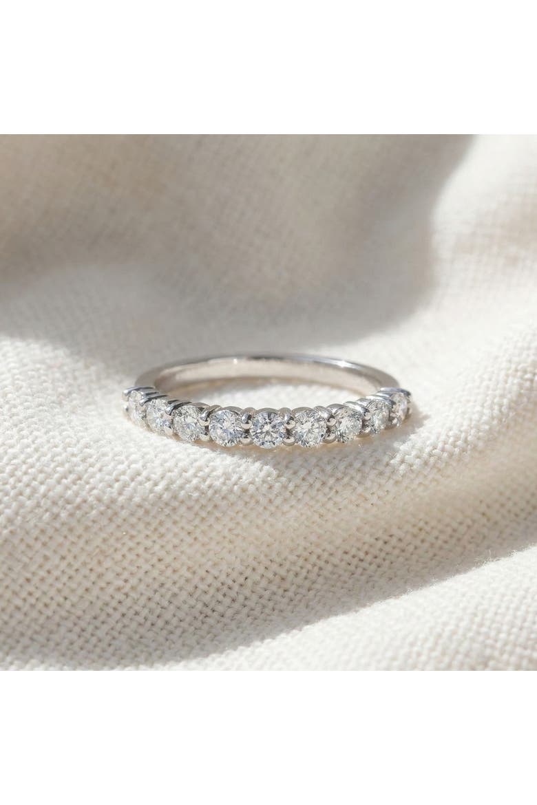 1/2 Ct Lab Grown Diamond Stackable Anniversary Wedding Ring Gold, Alternate, color, 10k White Gold