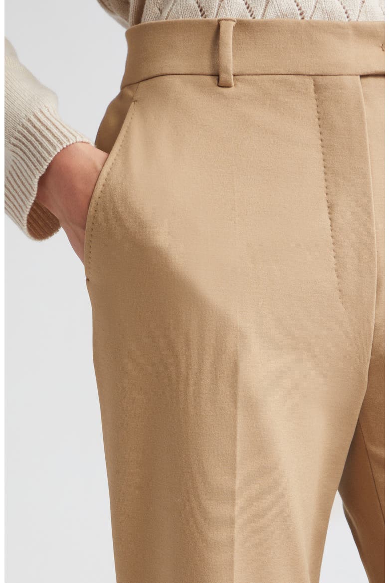 Ananas Stretch Jersey Ankle Trousers, Alternate, color, CAMEL