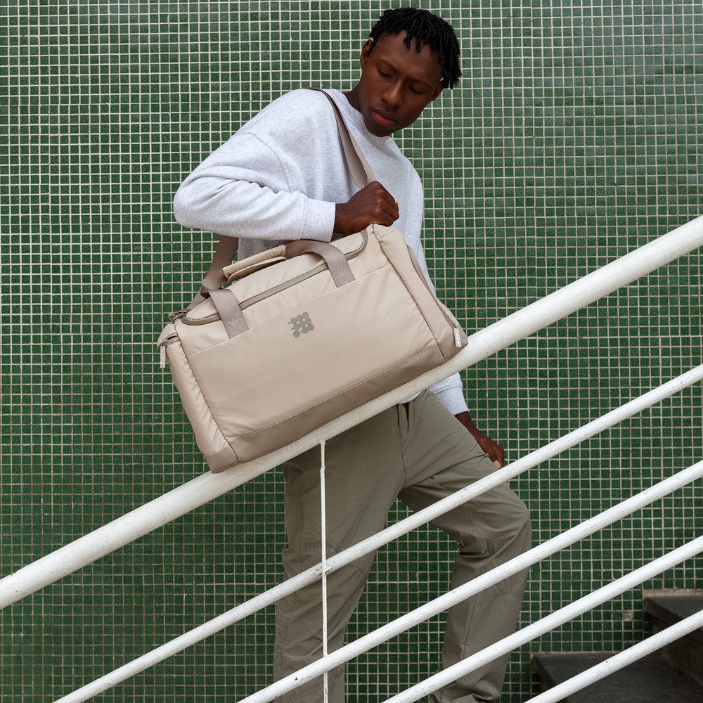 Cubitt Duffle Bag Waterproof Gym & Travel Duffle, Lightweight with Shoe Compartment, Alternate, color, Warm Beige