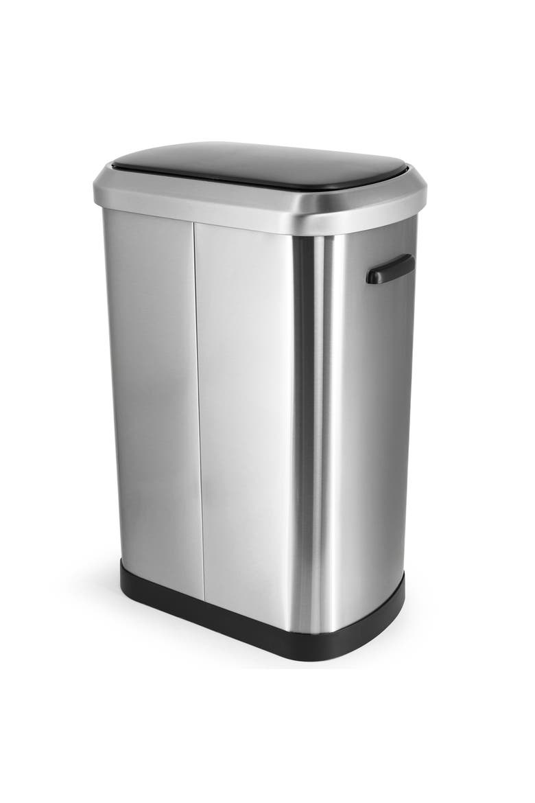 13 Gallon Automatic Sensor Hands Free Trash Can, Alternate, color, Silver