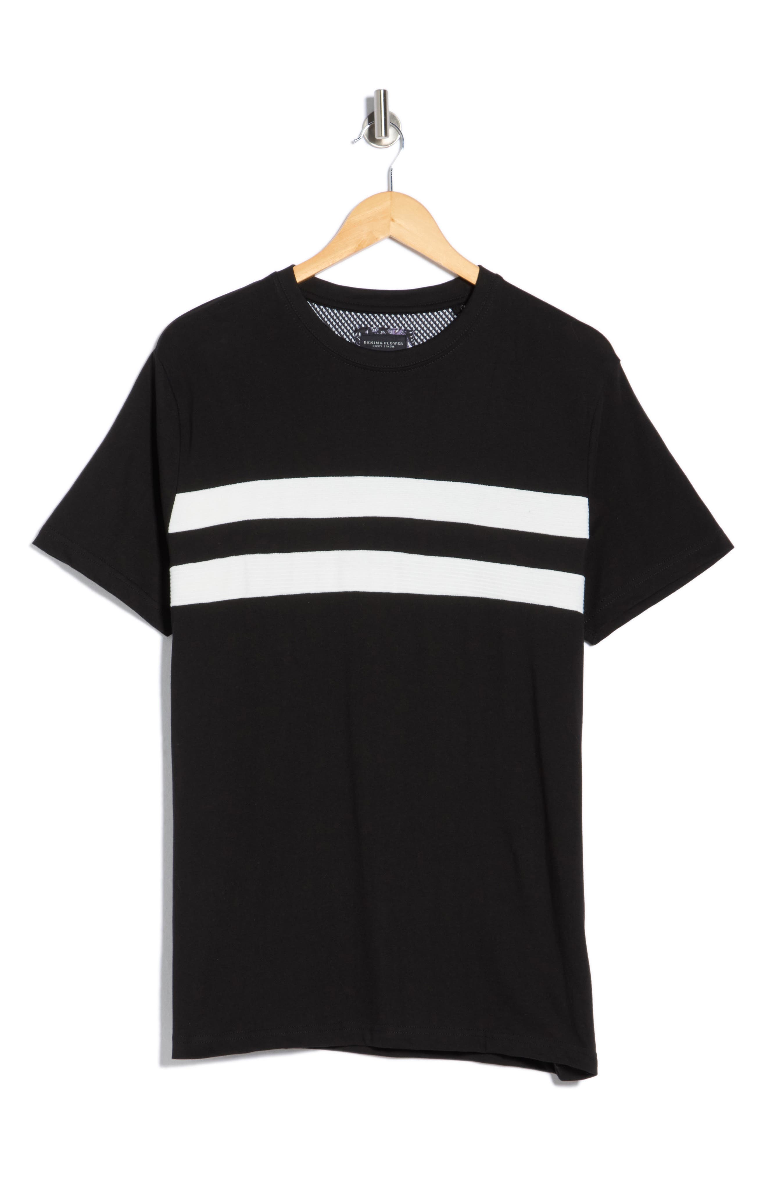 DENIM AND FLOWER Stripe Knit T-Shirt