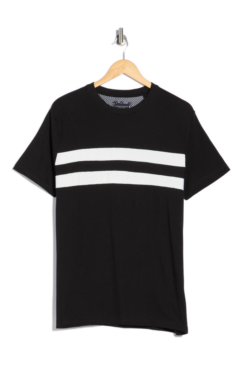 Stripe Knit T-Shirt, Alternate, color, BLACK