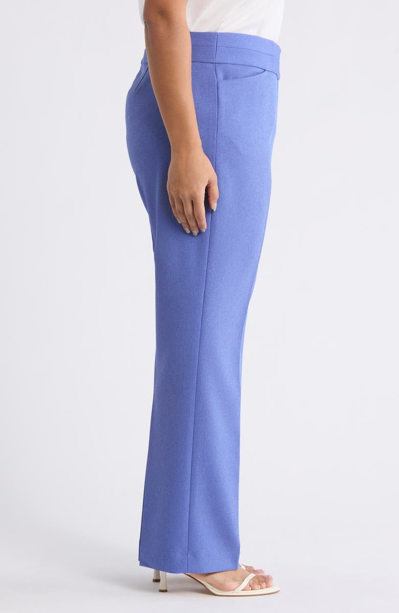 Tahari ASL Bell Bottom Pants, Alternate, color, Deep Peri