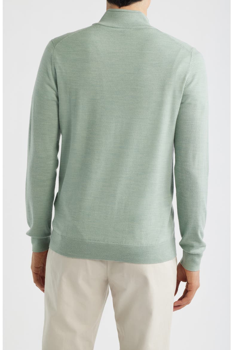 Blackhall Wool Quarter Zip Sweater, Alternate, color, SAGE GREEN MELANGE
