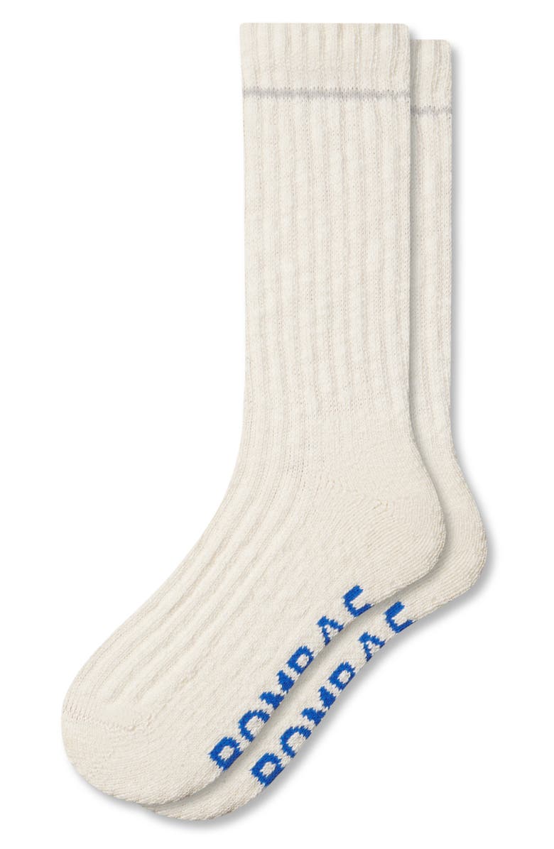 Bombas Marl Stripe Ragg Crew Socks, Alternate, color, Ivory