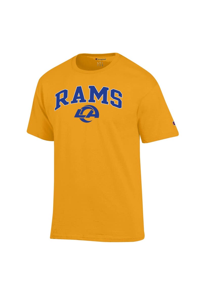 Men's Champion Gold Los Angeles Rams Classic Sol Arch Over Logo T-Shirt, Main, color, Gold