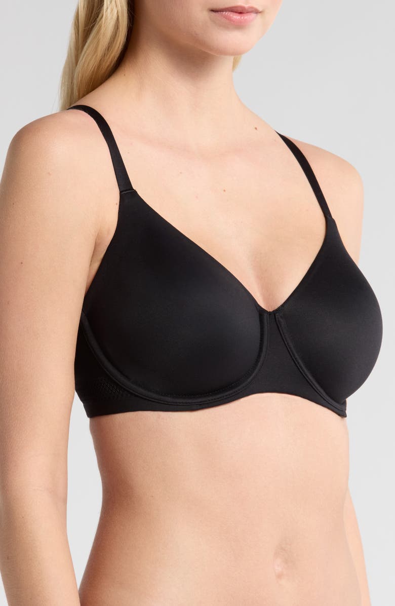 Chantelle Lingerie Easy Bliss Seamless Unlined Underwire Bra, Alternate, color, Black