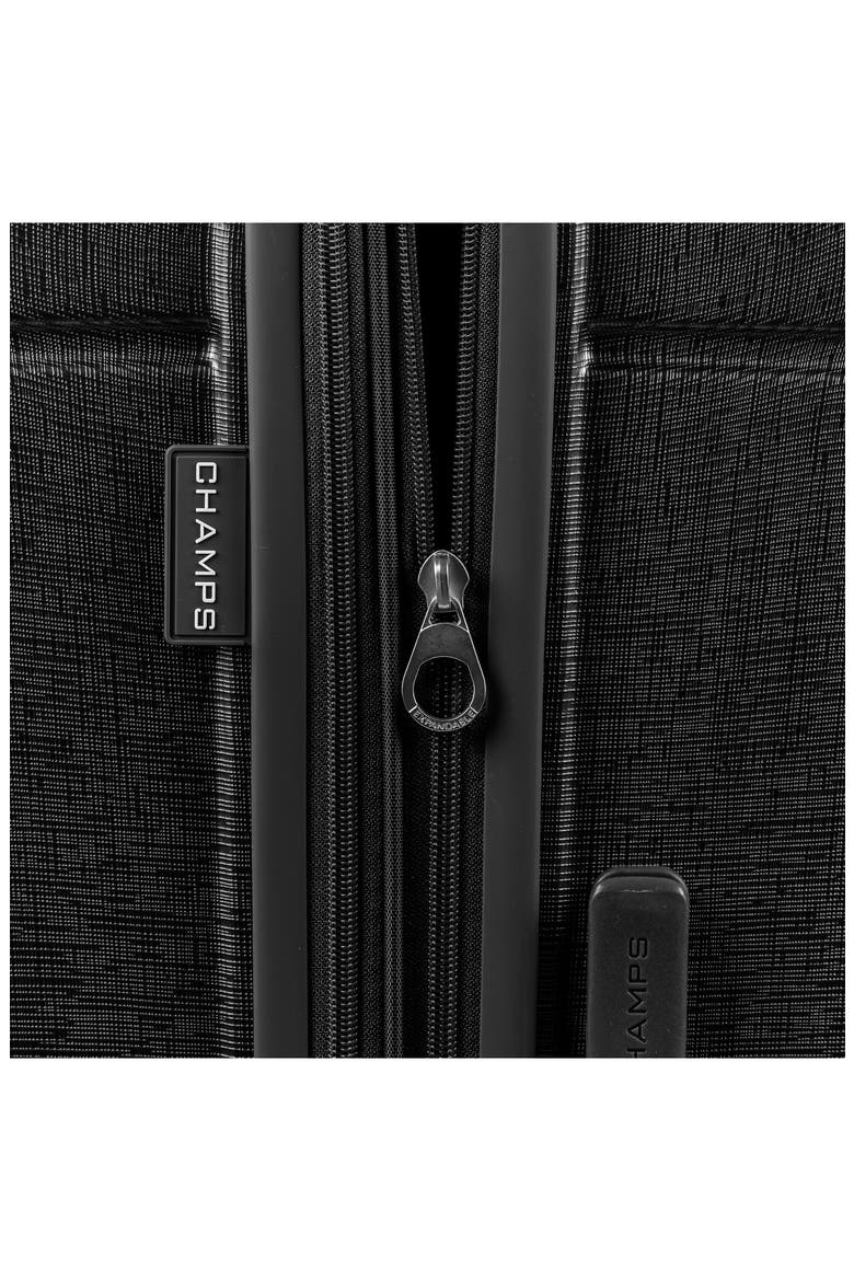 Linen II 3-Piece Hardside Luggage Set, Alternate, color, BLACK
