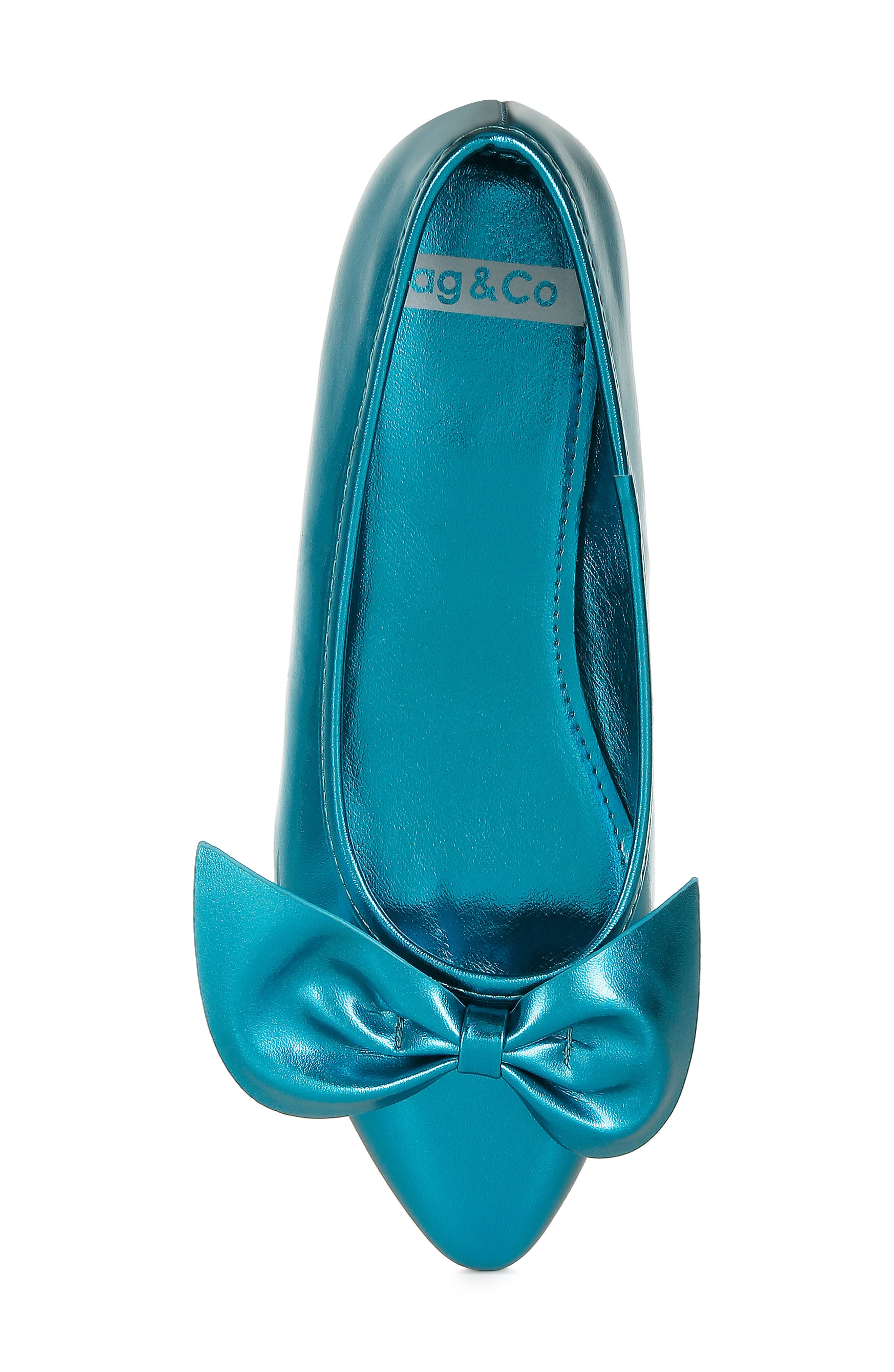 Bromelia Water Repellent Bow Flat, Alternate, color, BLUE