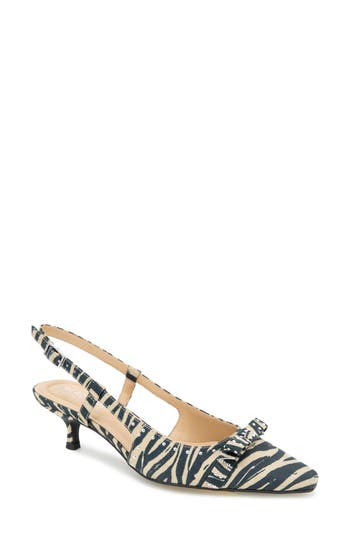 Reaction Kenneth Cole Manchester Slingback Kitten Heel Pump In Animal Print