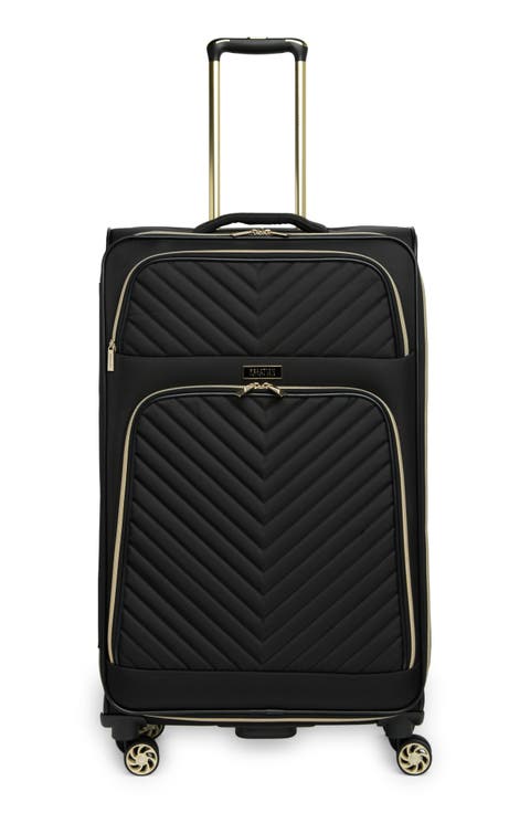 28" Chelsea Chevron Quilt Expandable 8-Wheel Luggage