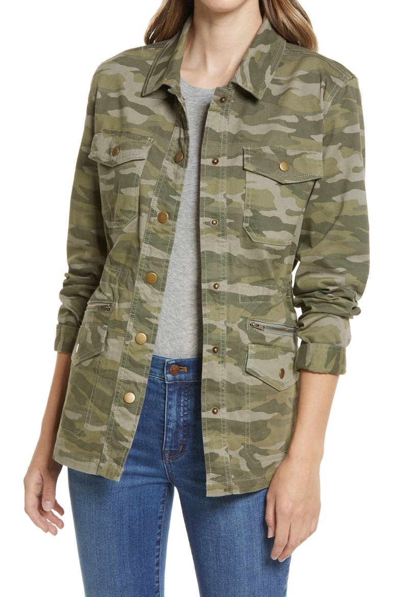 Camo Utility Jacket, Main, color, OLIVE CAMO