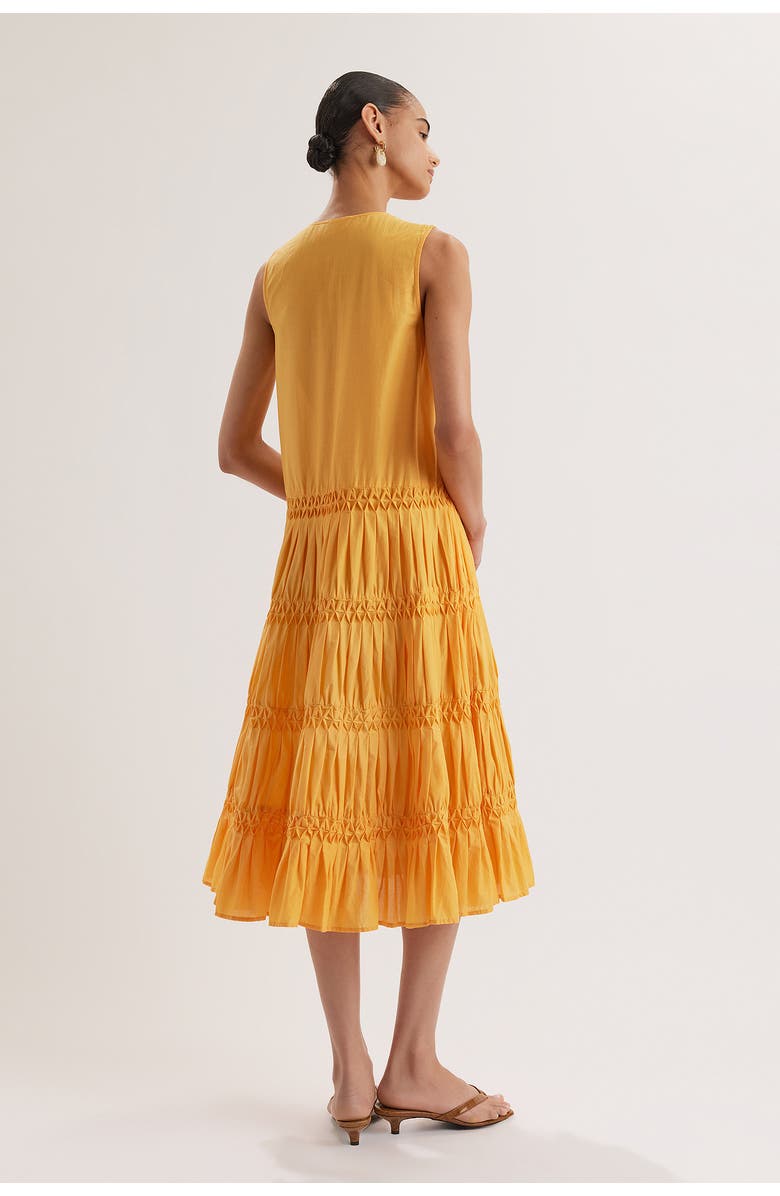 Merlette Wallis Smocked Dress, Alternate, color, Marigold