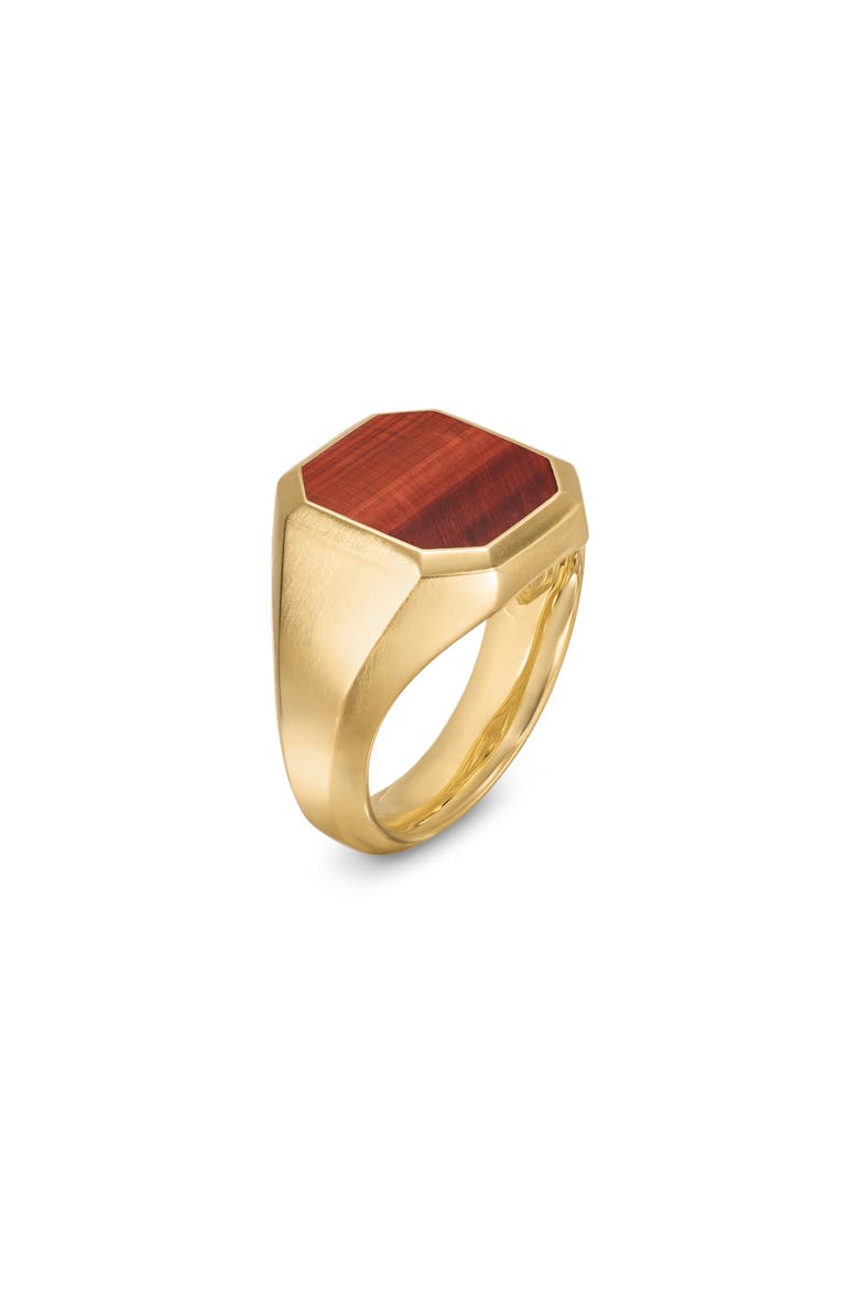 Men's Streamline Signet Ring, Alternate, color, GOLD