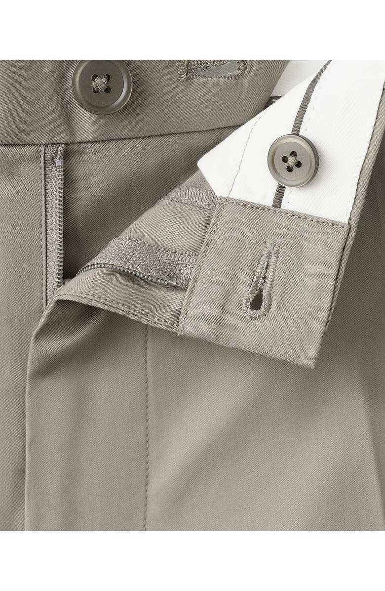 MANGO Slim Fit Flat Front Cotton Twill Pants, Alternate, color, Beige