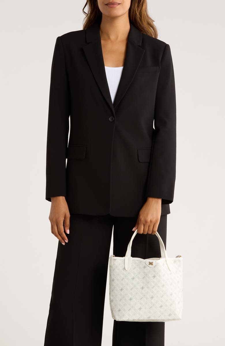 Sam Edelman Harper Mongram Mini Shopper Tote & Pouch, Alternate, color, White