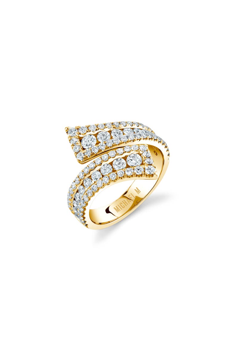 Michael M Europa Bypass Ring, Main, color, Yellow Gold