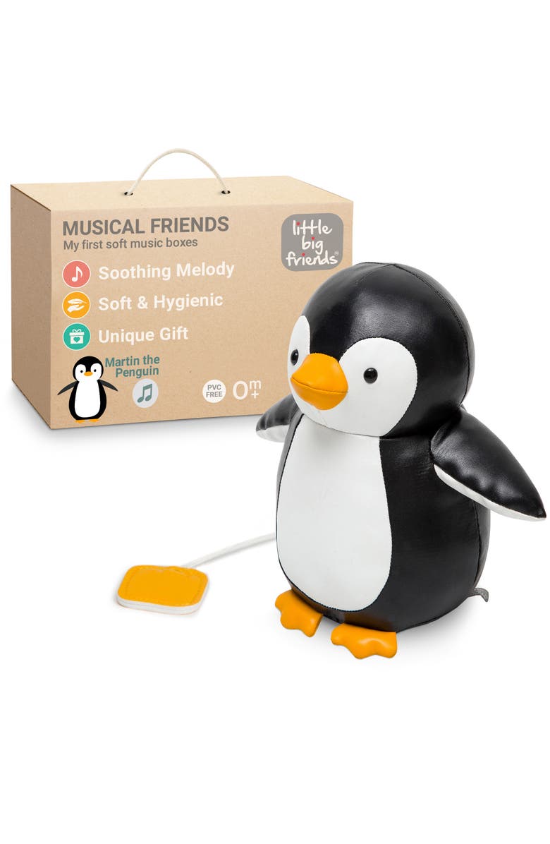 Little Big Friends Musical Animals - Penguin, Plush Baby Music Box, Nursery Toy & Décor, Alternate, color, Black / White