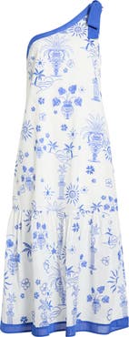 SUGARLIPS Alvina Tropics Nicol One-Shoulder Maxi Dress