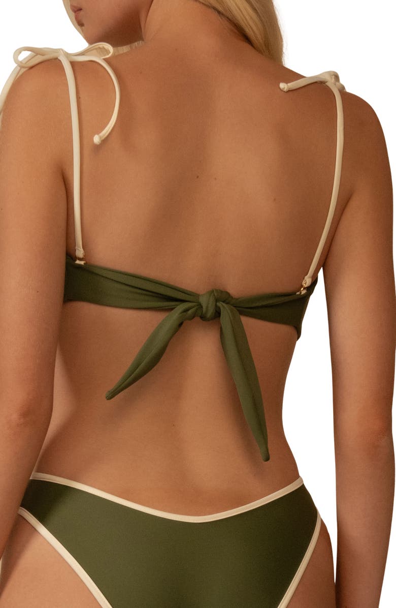 MONTCE Tori Bandeau Bikini Top, Alternate, color, Olive