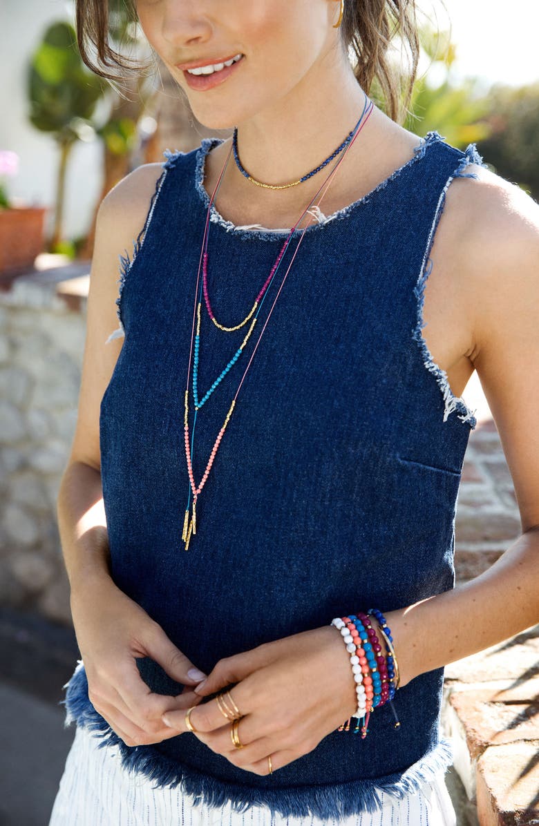 gorjana Power Gemstone Adjustable Y-Necklace, Alternate, color, 