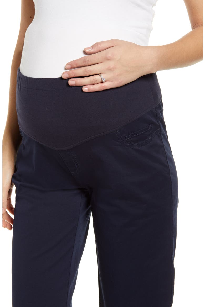 Knee Length Maternity Shorts, Alternate, color, NAVY