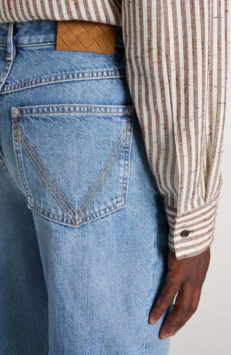 Bottega Veneta Straight Leg Jeans, Alternate, color, 4715 Mid Blue