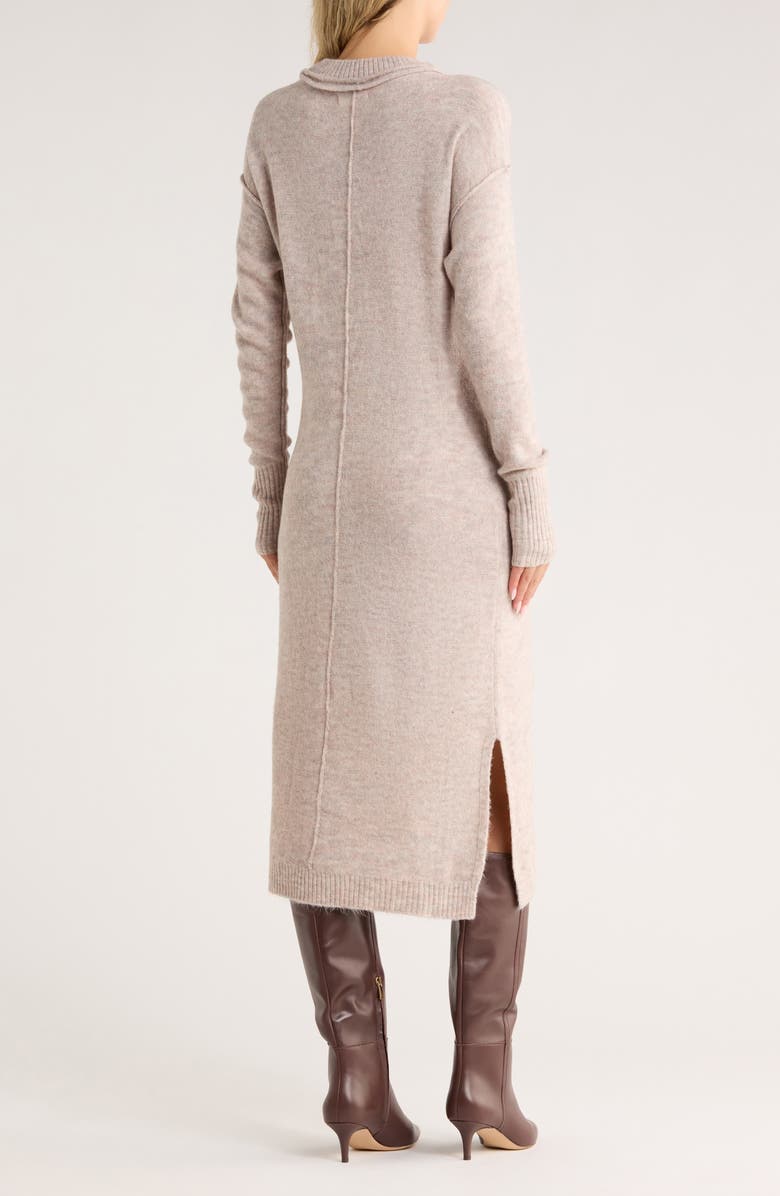 STITCHDROP Highline Long Sleeve Sweater Dress, Alternate, color, Granola