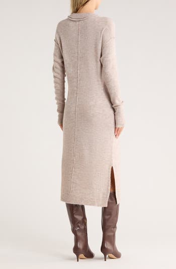 Highline Long Sleeve Cotton Sweater Dress