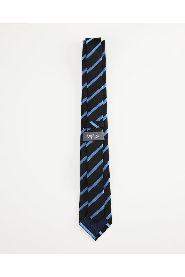 Skyline Striped Silk Jacquard Tie, Alternate, color, Black