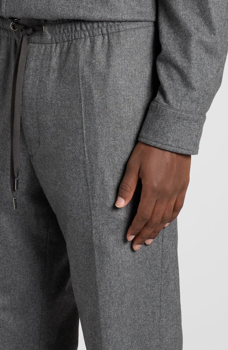 Moncler Wool Blend Flannel Pants, Alternate, color, 