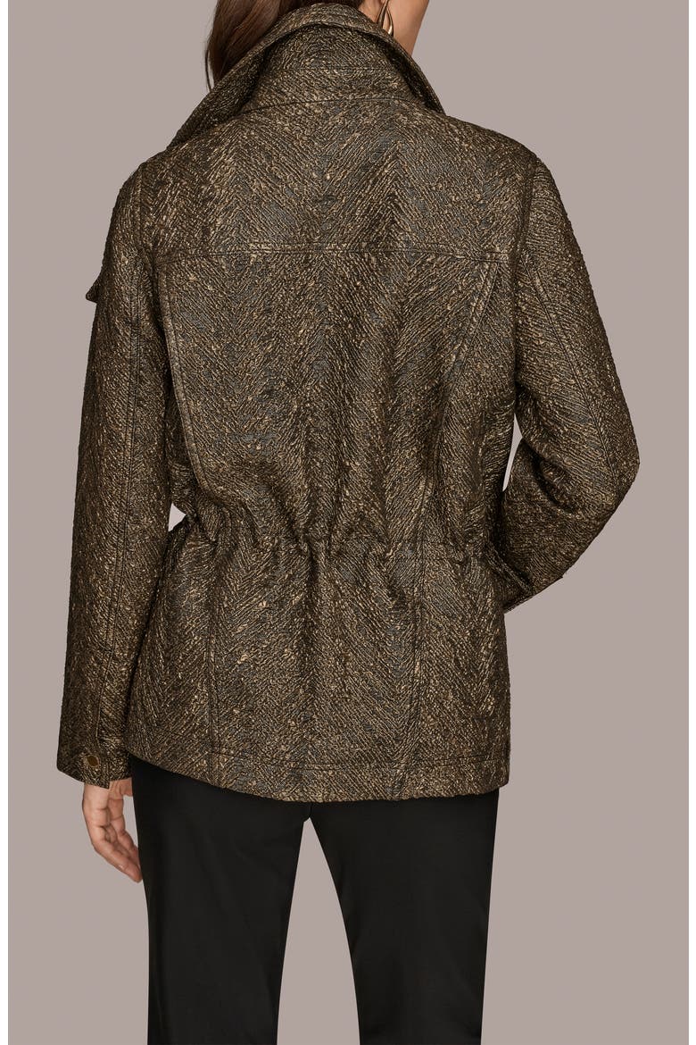 Metallic Jacquard Jacket, Alternate, color, BLACK/ GOLD