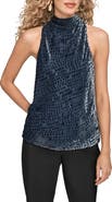 Donna Karan New York Velvet Burnout Cowl Neck Tank