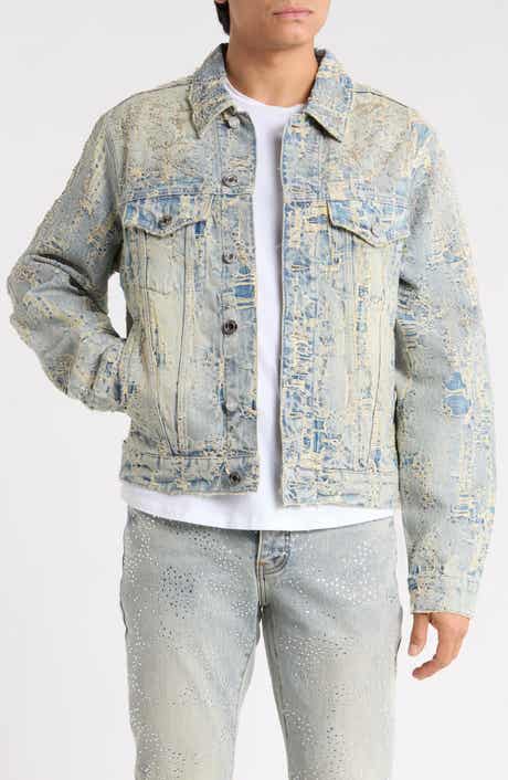 Bead Splatter Destroy Denim Jacket