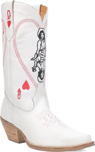Queen a Hearts Western Boot