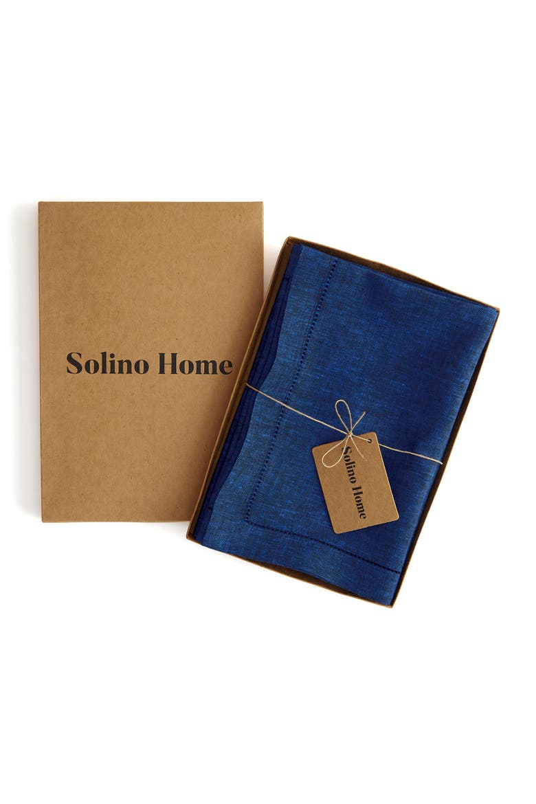 Linen Dinner Napkins Set of 4, 20 x 20" - Milan, Alternate, color, Royal Blue