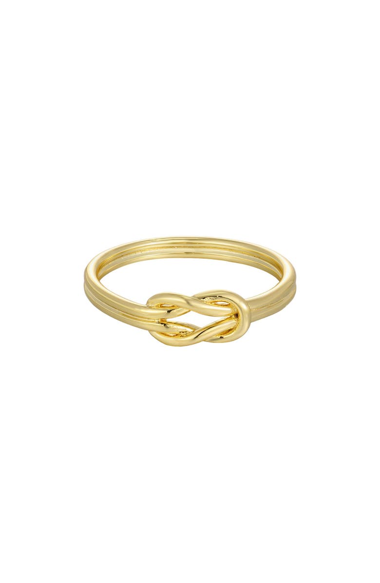 Adornia 14K Gold Plated Double Knot Ring, Main, color, Gold