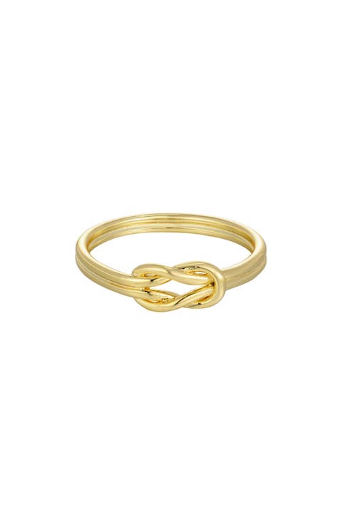 14K Gold Plated Double Knot Ring