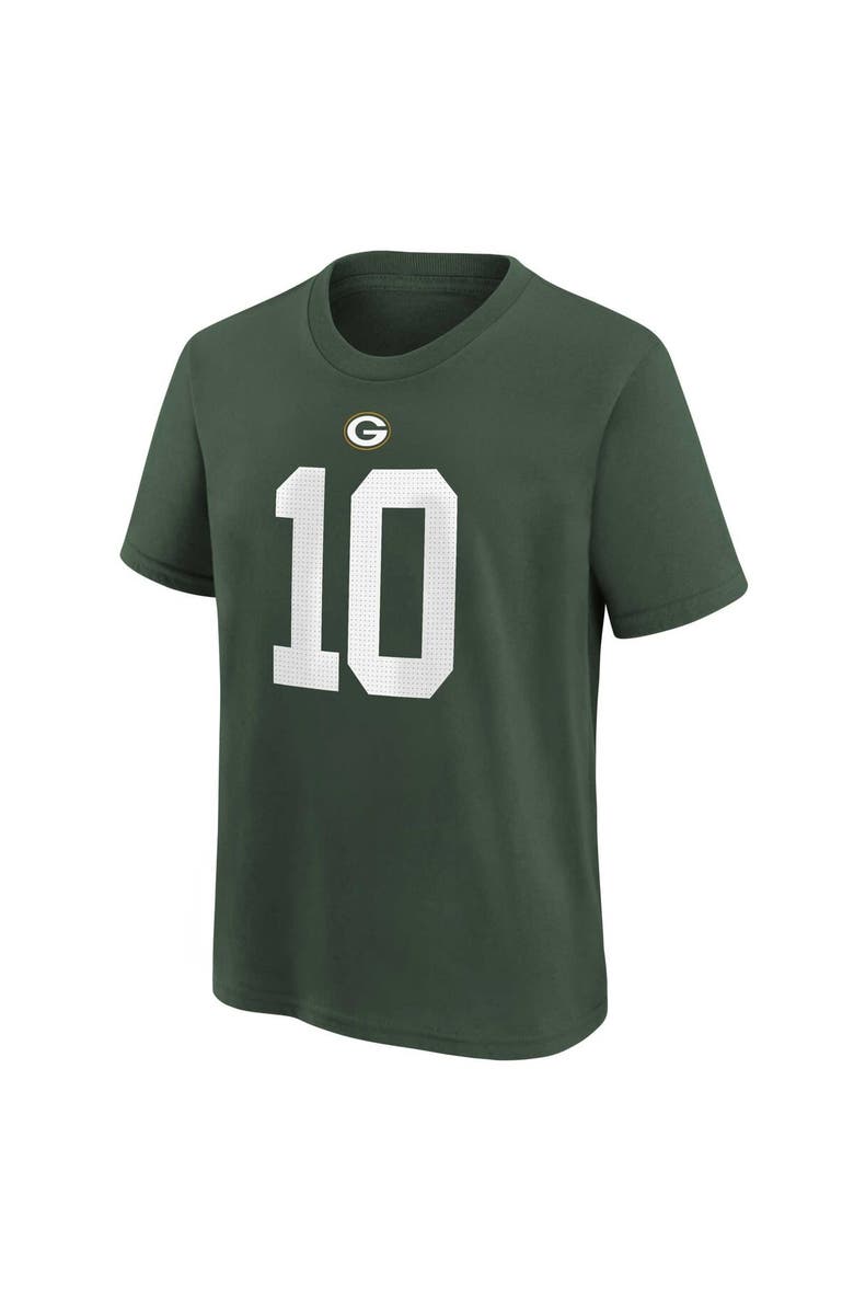 Nike Preschool Nike Jordan Love Green Green Bay Packers Player Name & Number T-Shirt, Alternate, color, Green