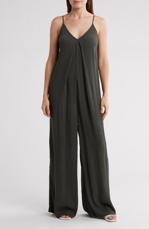 V-Neck Gauze Jumpsuit