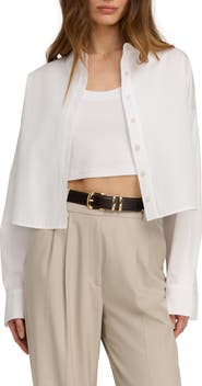 Favorite Daughter The Crop Ex Boyfriend Button-Up Shirt
