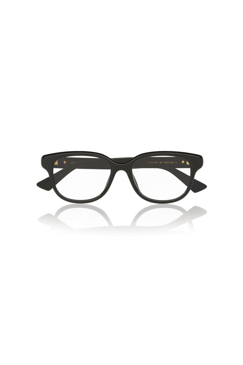 52mm Rectangle optical glasses, Alternate, color, Black