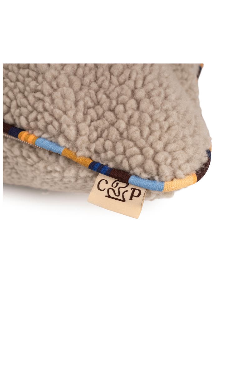Orthopedic Foam High Pile Fleece Pillow Pet Bed, Alternate, color, STONE